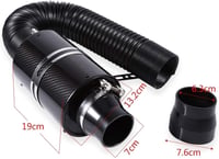 DEWIN Univerzális Autó Légszűrő 3 Inch Szénszálas Hideglevegő Szűrő Készlet 3