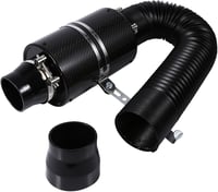 DEWIN Univerzális Autó Légszűrő 3 Inch Szénszálas Hideglevegő Szűrő Készlet 1