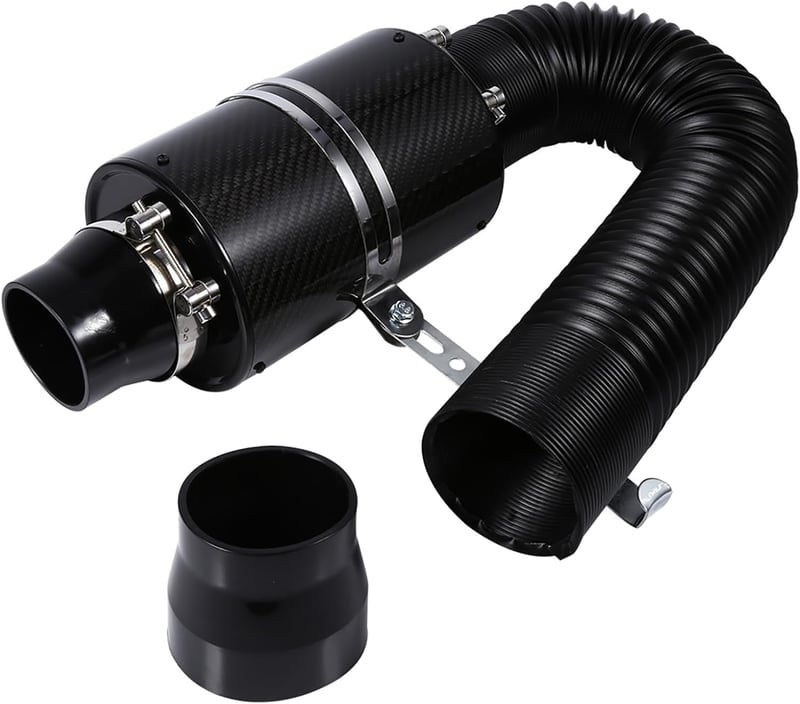 DEWIN Univerzális Autó Légszűrő 3 Inch Szénszálas Hideglevegő Szűrő Készlet