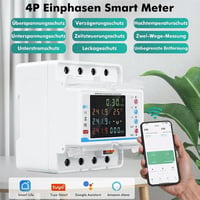 DewinLVD 100A 3 fázisú intelligens fogyasztásmérő WiFi DIN sínre 2