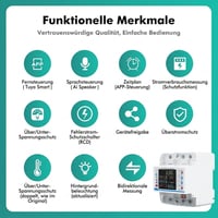 DewinLVD 100A 3 fázisú intelligens fogyasztásmérő WiFi DIN sínre 5