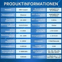 DewinLVD WiFi Akkumulátor Monitor 12-72V Feszültségmérő App Vezérléssel 7