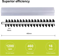 DEWINNER 20V akkumulátoros sövényvágó 46cm, 16mm vágásmélység, ergonomikus 3
