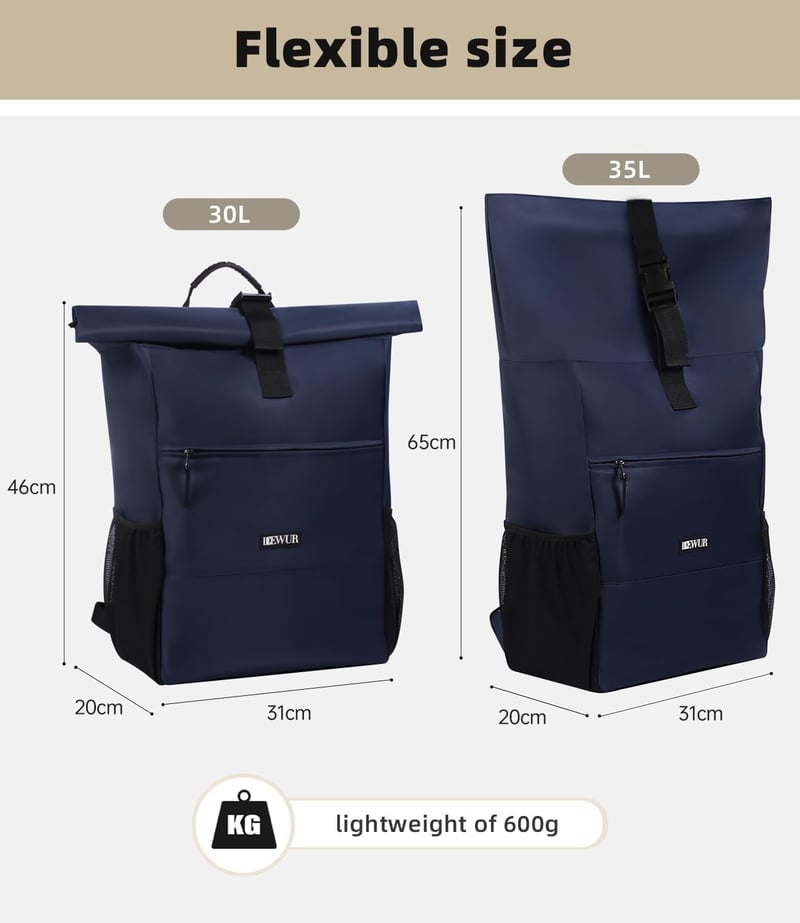 DEWUR 35L Hűtő Hátizsák Vízálló Piknik Camping Strand Túra Utazás