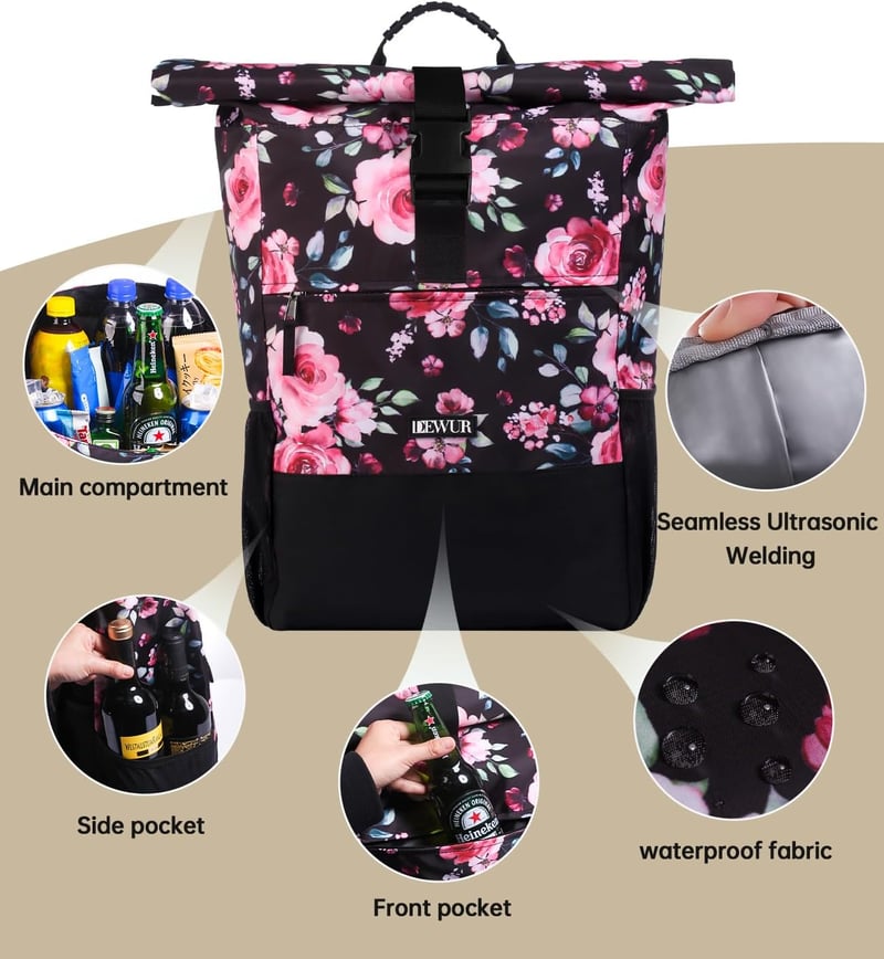 DEWUR 35L Hűtő Hátizsák Vízálló Piknik Camping Strand Túra Utazás