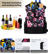 DEWUR 35L Hűtő Hátizsák Vízálló Piknik Camping Strand Túra Utazás 5