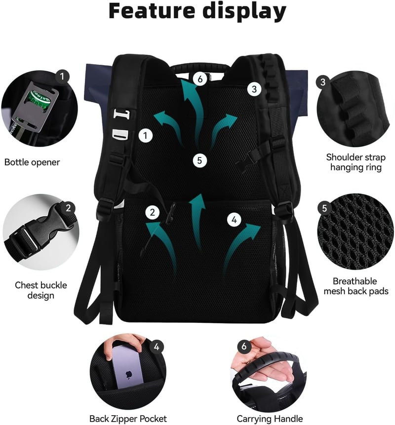 DEWUR 35L Hűtő Hátizsák Vízálló Piknik Camping Strand Túra Utazás
