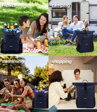 DEWUR 35L Hűtő Hátizsák Vízálló Piknik Camping Strand Túra Utazás 4