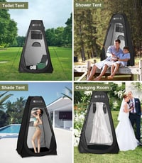 DEWUR UV50+ Sátor Wc Zuhany Öltöző Kemping Strand Hordtáskával 6