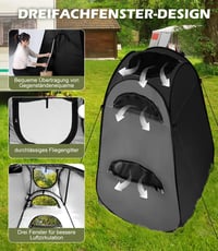 DEWUR UV50+ Sátor Wc Zuhany Öltöző Kemping Strand Hordtáskával 4