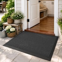 Covoraș de intrare pentru exterior DEXI 80x120 cm, preș antiderapant pentru reținerea murdăriei, gri închis 3