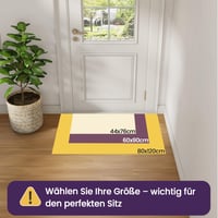 DEXI Szennyeződésfogó Lábtörlő 61x92cm, Csúszásmentes Bejárati Szőnyeg Mosható 2