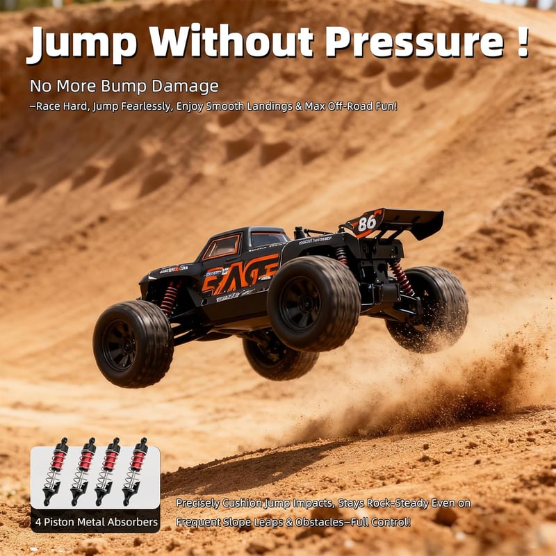 Dexinco 1:16 4WD RC Autó 40 km/h Vízálló Terepjáró Buggy 2 Akkuval