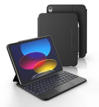 Dexnor iPad A16 11. gen / 10. gen billentyűzetes tok touchpaddal, QWERTZ - fekete 2