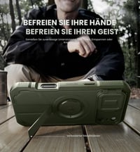 Husă Dexnor pentru iPhone 16 Plus cu protecție pentru lentila camerei, suport glisant și folie de protecție pentru ecran inclusă, husă de protecție magnetică rezistentă la șocuri (Heavy Duty) - Verde Militar 3