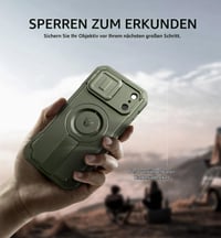 Husă Dexnor pentru iPhone 16 Plus cu protecție pentru lentila camerei, suport glisant și folie de protecție pentru ecran inclusă, husă de protecție magnetică rezistentă la șocuri (Heavy Duty) - Verde Militar 4
