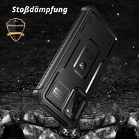 Dexnor puzdro pre Samsung Galaxy S20 5G so vstavanou ochranou displeja a stojanom, vojenský stupeň odolnosti voči nárazom, čierne 7