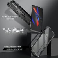 Dexnor puzdro pre Samsung Galaxy S20 5G so vstavanou ochranou displeja a stojanom, vojenský stupeň odolnosti voči nárazom, čierne 3