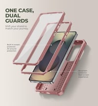 Dexnor Samsung Galaxy S26 Ultra ütésálló tok csúszó kameravédelemmel és kitámasztóval - bazsarózsapor 5