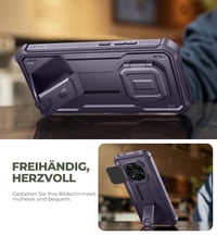 Puzdro Dexnor pre Xiaomi Redmi Note 15 Pro 5G, nárazuvzdorný kryt na celú plochu so stojanom, ochranou fotoaparátu a vstavanou ochranou displeja, 2 predné rámy 4