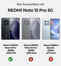 Puzdro Dexnor pre Xiaomi Redmi Note 15 Pro 5G, nárazuvzdorný kryt na celú plochu so stojanom, ochranou fotoaparátu a vstavanou ochranou displeja, 2 predné rámy 2
