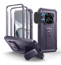 Puzdro Dexnor pre Xiaomi Redmi Note 15 Pro 5G, nárazuvzdorný kryt na celú plochu so stojanom, ochranou fotoaparátu a vstavanou ochranou displeja, 2 predné rámy 1