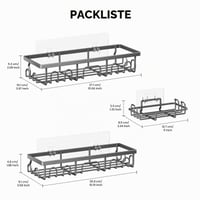 Etajeră de duș Deyhoc fără găurire, din oțel inoxidabil, aurie, organizator pentru baie, 3 bucăți 2