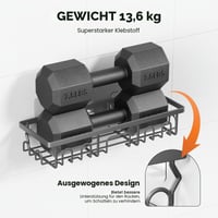 Etajeră de duș Deyhoc fără găurire, din oțel inoxidabil, aurie, organizator pentru baie, 3 bucăți 4