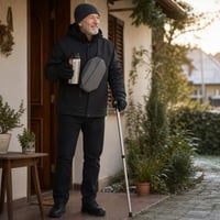 Set za šetnju i tržnicu: podesivi štap + zimske rukavice + vodootporna torba + termos boca 2l 1
