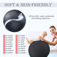 Goonidy 65cm Fekete Fitneszlabda - Ergonomikus Ülőlabda Gyerekeknek, Robbanásbiztos Tornalabda Jógához, Pilateshez, 2200 Font Teherbírással 4