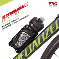 Bidon de bicicletă PRO BIKE TOOL negru 550ml - Debit rapid, cu tetină moale din silicon. 3
