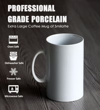 Smilatte 850ml-es Óriás Kék Kerámia Kávésbögre Irodába és Otthonra 3