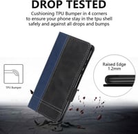 Samsung Galaxy S23 Mágneses Kék Bőrtok Kártyatartóval 6