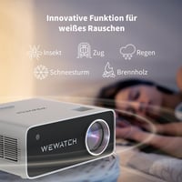 WEWATCH V51 PRO 4K Okos Projektor 19000 Lumen 5G WiFi Bluetooth Android Rendszerrel, Fehér Zaj Funkcióval, iOS/HDMI/USB Kompatibilis, 500 AN 5
