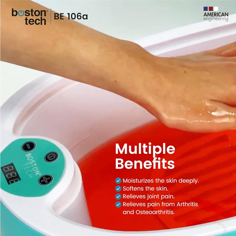 Set pentru îngrijirea mâinilor și picioarelor cu parafină și Aloe Vera Boston Tech BE-106, 6 piese