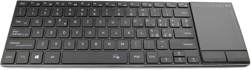 Rii Mini i22S Vezeték Nélküli + Bluetooth Billentyűzet Érintőpaddal - Smart TV, TV Box, Tablet, Okostelefon, Konzol, PC, Fire TV Kompatibili