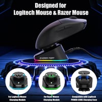 Logitech és Razer egér vezeték nélküli töltőállomás - Kompatibilis G Pro X, G903, G703, G502, DeathAdder V2 Pro 6