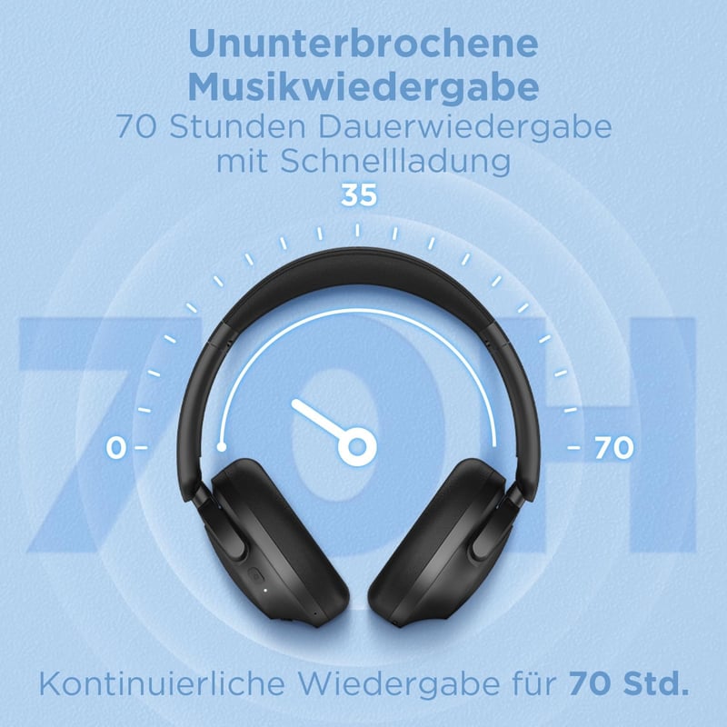 1MORE SonoFlow SE Bluetooth Fejhallgató - Aktív Zajszűrés, 70 Órás Üzemidő, Gyorstöltés, Mikrofon, Mély Basszus, EQ Beállítások