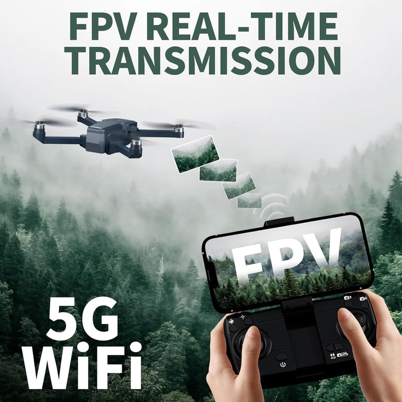 X-IMVNLEI X5 GPS Drón 4K Kamerával, 38 Perc Repülési Idő, 5G WiFi, Összecsukható, Követő Mód, Kefementes Motor, Szélálló, Automatikus Vissza