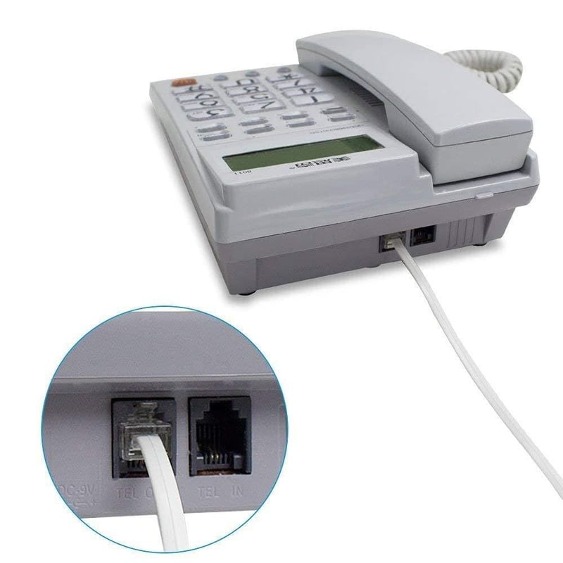 HUAZIZ 10m Fehér RJ11 Telefon Kábel Modemhez és Routerhez