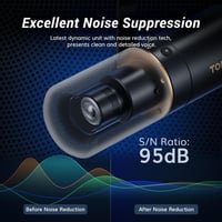 TONOR USB/XLR Dinamikus Mikrofon PC-hez Mikrofonállvánnyal - Némító Gombos Gaming Mikrofon PS4/PS5 Kompatibilis Podcast, Streaming és Stúdió 3