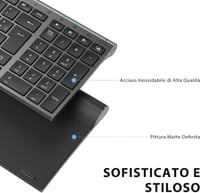 iClever BK10 Wireless Billentyűzet - Ergonomikus Kialakítás - Space grey 3