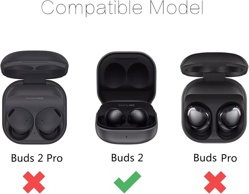 RuenTech Töltőtok Samsung Galaxy Buds 2 SM-R177 Fülhallgatóhoz - 450 mAh Kapacitás, LED Töltésjelző, PC és ABS Anyag, Cseredoboz