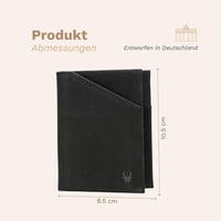 DONBOLSO Férfi Bőr Vékony Pénztárca Érmés Rekesszel - RFID Blokkoló Kártyatartó - Minimalista Első Zseb Pénztárca Ajándékdobozban 3