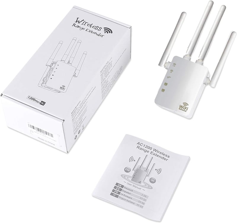 TP-Link AC1200 Dual Band WiFi Jelerősítő 4 Antennával, WPS és LAN Portokkal