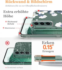 Samsung Galaxy S22 Plus Virágos Védőtok Szett Képernyő- és Kameravédővel 3