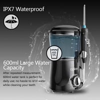 Apiker Professzionális Elektromos Szájzuhany 600ml, 8 Fej, 10 Fokozat, FDA Jóváhagyott, Fekete 5