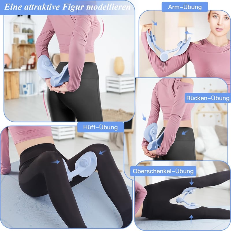 Spopal kék combformáló és medencefenék erősítő, 5 ellenállószalaggal, 360°-os állítással