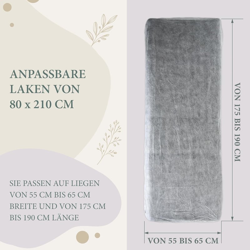 KIBERTIC 100db Fehér Eldobható Masszázságy Lepedő 80x210cm - Kozmetikai Szalonoknak