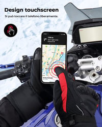ISSYZONE Vízálló Téli Motoros Kesztyű, Érintőképernyős, Teljes Ujjas, CE Tanúsított 3